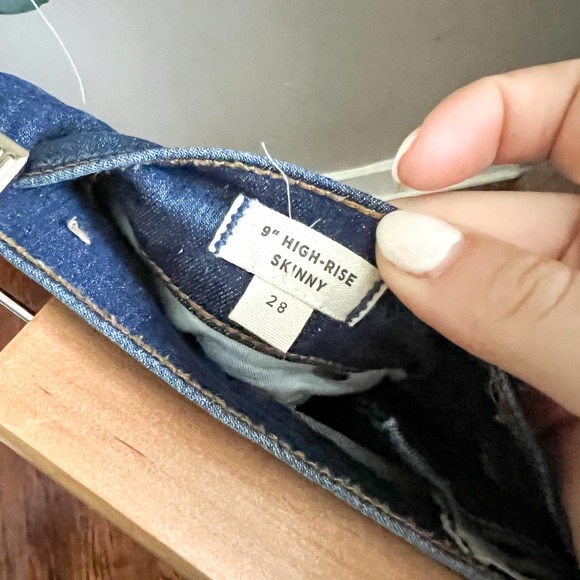 MADEWELL 9" High Rise Skinny in Patty Wash Size 28 comfort casual everyday - Picture 8 of 11